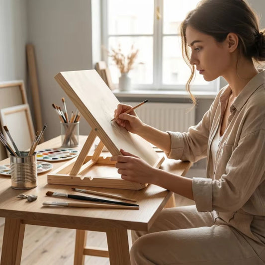 Portable Foldable Wooden Desktop Art Easel